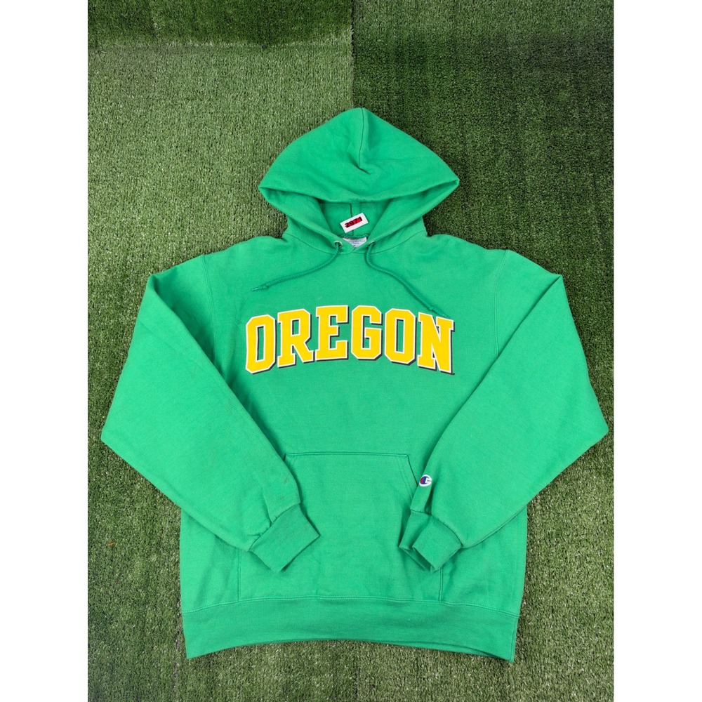 Champion Oregon Ducks Hoodie Sweatshirt Mens Medium Green College Fleece